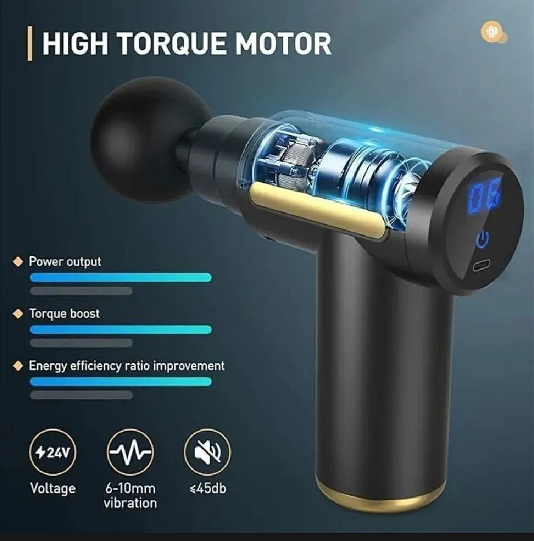 Imported Premium massager machine head massager full body massager – Deep Tissue Percussion Muscle Massage Gun With Multiple Heads For Pain Relief, Muscle Recovery, Neck, Shoulder & Back